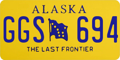 AK license plate GGS694