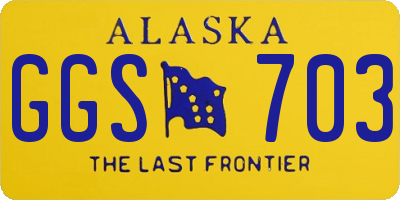 AK license plate GGS703