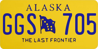 AK license plate GGS705
