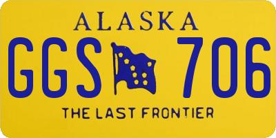 AK license plate GGS706
