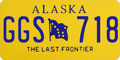AK license plate GGS718