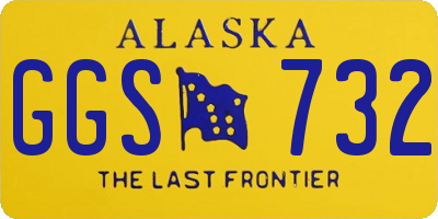 AK license plate GGS732