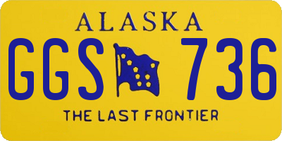 AK license plate GGS736