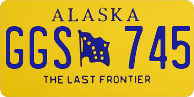 AK license plate GGS745