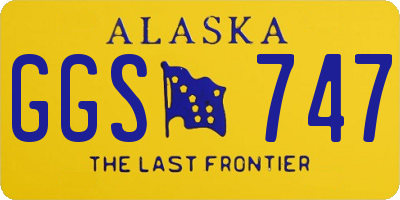 AK license plate GGS747