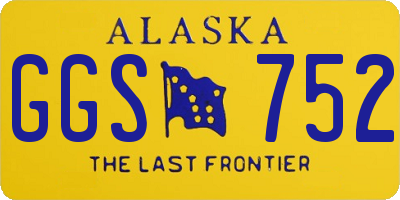 AK license plate GGS752