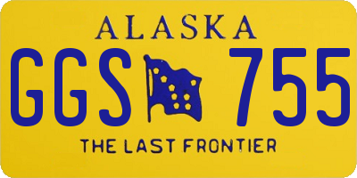 AK license plate GGS755
