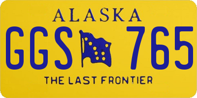 AK license plate GGS765