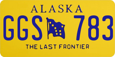 AK license plate GGS783