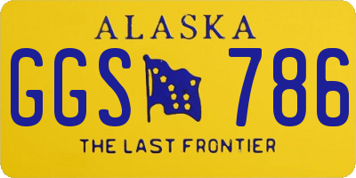 AK license plate GGS786