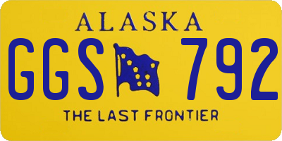 AK license plate GGS792