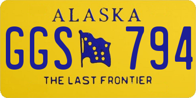 AK license plate GGS794