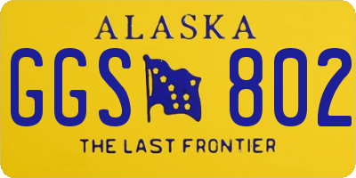 AK license plate GGS802