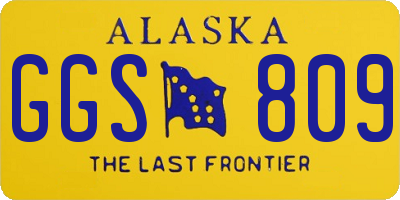 AK license plate GGS809