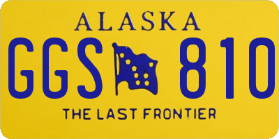 AK license plate GGS810