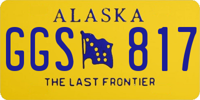 AK license plate GGS817