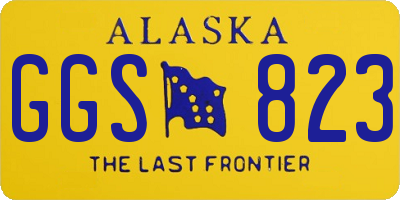AK license plate GGS823