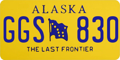 AK license plate GGS830