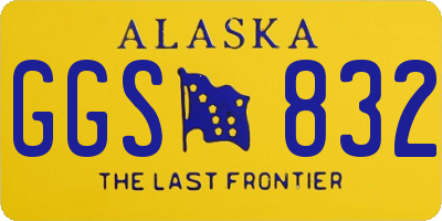 AK license plate GGS832
