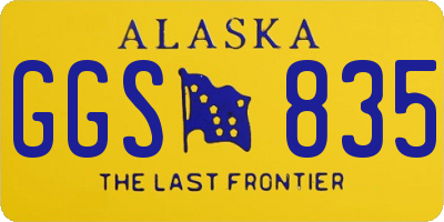 AK license plate GGS835