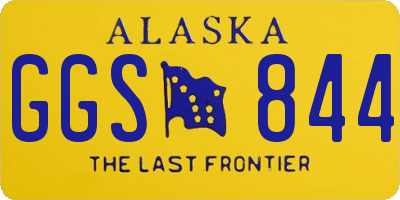 AK license plate GGS844
