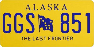 AK license plate GGS851