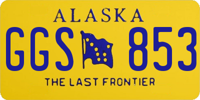 AK license plate GGS853