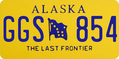 AK license plate GGS854
