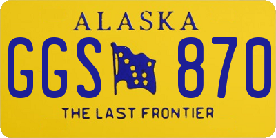 AK license plate GGS870