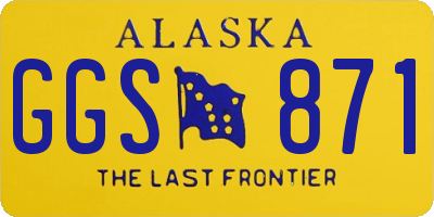 AK license plate GGS871