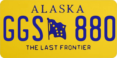 AK license plate GGS880