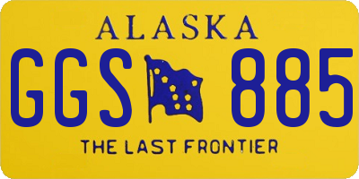 AK license plate GGS885