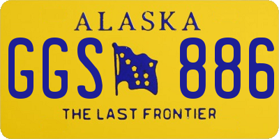 AK license plate GGS886