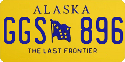 AK license plate GGS896