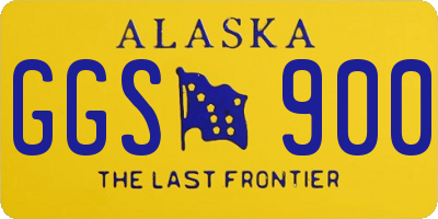 AK license plate GGS900