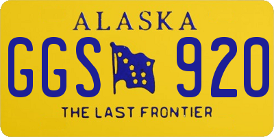 AK license plate GGS920