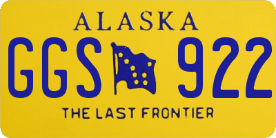 AK license plate GGS922