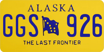 AK license plate GGS926