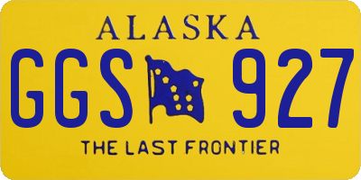 AK license plate GGS927