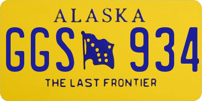 AK license plate GGS934