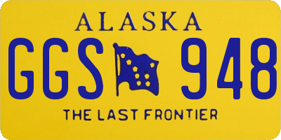 AK license plate GGS948