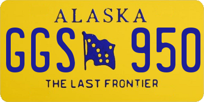 AK license plate GGS950