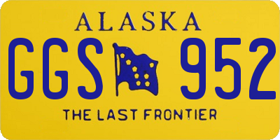 AK license plate GGS952