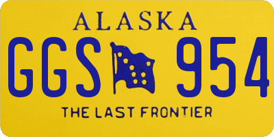 AK license plate GGS954