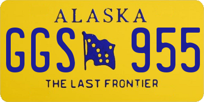 AK license plate GGS955
