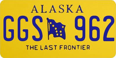 AK license plate GGS962