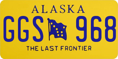 AK license plate GGS968