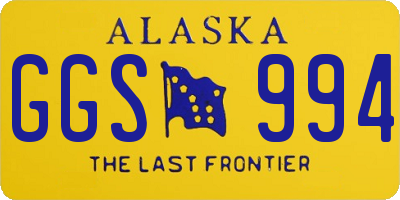 AK license plate GGS994