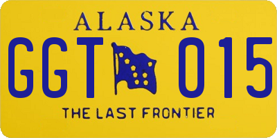 AK license plate GGT015