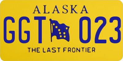 AK license plate GGT023